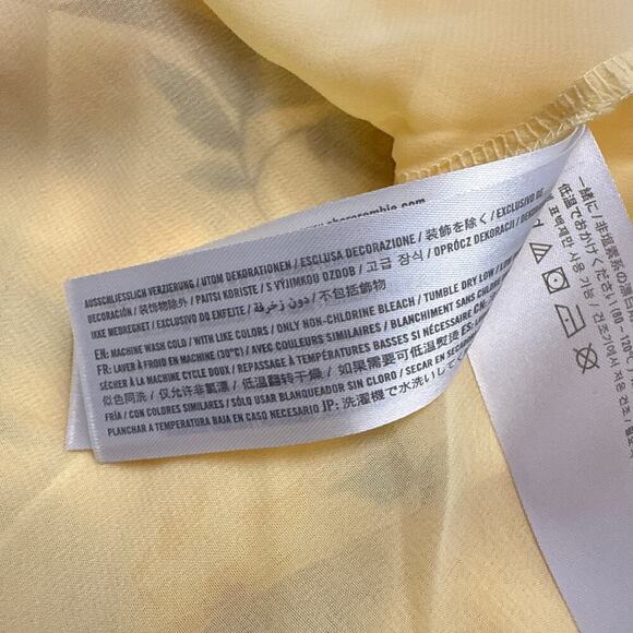 Abercrombie & Fitch Yellow Floral Maxi Dress Medium - Picture 4 of 13